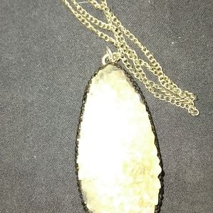 Raw crystals 37 inch necklace